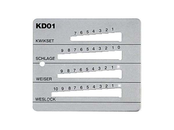 Pro-Lok 4 in 1 Key Decoder - KW1, SC1, WK1, WE1 - Stainless Steel Made in USA