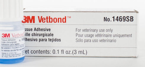 3M 0.1 oz (3 mL) Vetbond Tissue Adhesive Fast-Acting Veterinary Wound Glue for Pets, Surgical-Grade Skin Adhesive