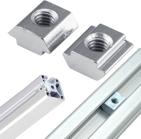 2020 Series Aluminum Profile Connector Set, 20pcs Corner Bracket, 40pcs T-Slot Nuts & Screws for 6mm Slot Aluminum