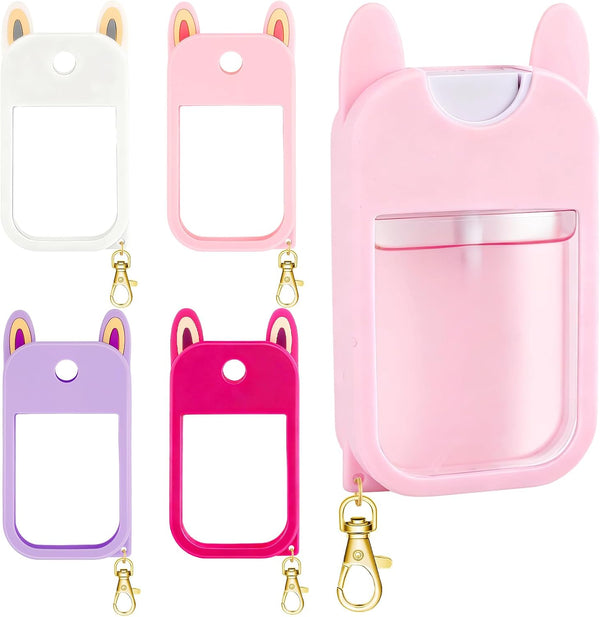 Estedro 4Pcs Silicone Case Compatible with Touchland Hand Sanitizer Spray Holder Portable Protective