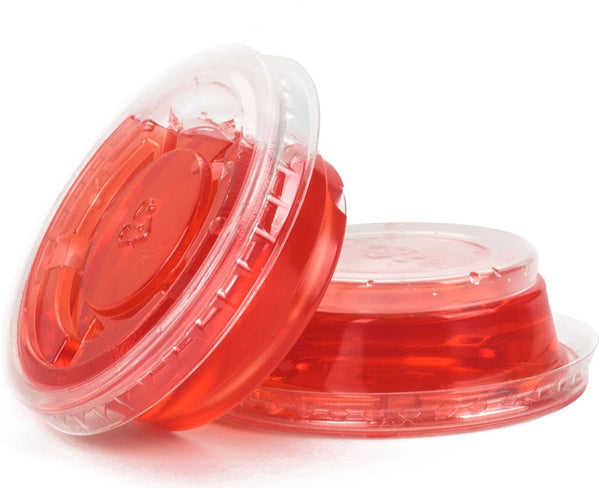 Golden Apple 0.5-Ounce Clear Plastic Jello Shot Souffle Cups with Lids, 125 Sets