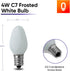 4W C7 Bulb 120V Bulb Bulbs E12 2 Pack lumenivo Replacement Frosted White Incandescent Light for Holiday Decor, Small