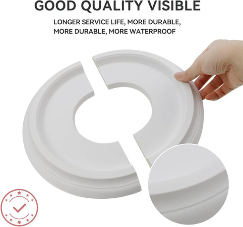 2Pairs Fans,9.84" 3.8" White Ceiling Medallion Ceiling Fan Light Covers,Split Ceiling Light Medallion for Light