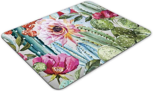 Gaming Mouse Pad, Bright Succulent Cactus Rectangle Mouse Pad Size (9.84"x7.87")