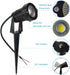 Youngine Pack 2, 12V 5W of Low Voltage LED Landscape Lights Waterproof Outdoor Walls Trees Flags Spotlights COB Garden