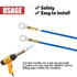 Hilitchi 50Pcs Nylon Heat Shrink Ring Insulated Terminals - Electrical Wire Crimp Connector (12-10AWG, 5/16'')