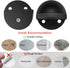 Door Stopper, Self Adhesive Floor Door Stop for Bottom of Door, Black Rubber Bumper, 2 Pack