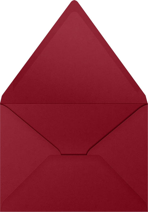 LUXPaper A6 Contour Flap Invitation Envelopes | 4 3/4" x 6 1/2" | Garnet Red | 80lb. Text | 50 Qty