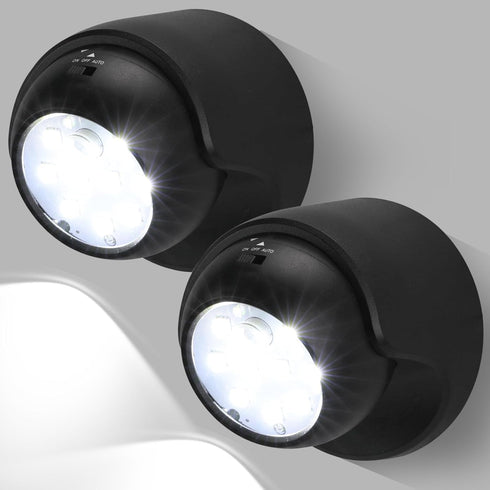 Motion Sensor Outdoor Lights, Battery Operated Wireless Waterproof Spotlight with Auto On/Off for Porch, Garage