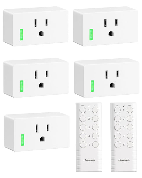 DEWENWILS 200FT Range Remote Control Outlet, No Interference Strong Signal, Indoor Wireless Outlet