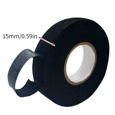 Generic 49.21ft Automotive Wire Harness Tape - Heat-Resistant Cloth Electrical Tape, Self-Adhesive Fabric Wrap