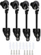 Bungee Kit and End Cap, Shade Tie Downs (2 Set, Black) Compatible with Coolaroo Outdoor Roller Sun Shade Replacement
