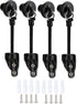 Bungee Kit and End Cap, Shade Tie Downs (2 Set, Black) Compatible with Coolaroo Outdoor Roller Sun Shade Replacement