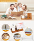 WoodenVibes Sailboat Triangle Book Holder with Design,Nautical Wooden Book Stand for Reading Valet with Cup Holder