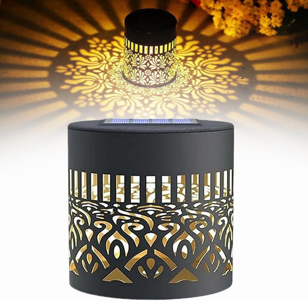 Generic Solar Mandala Lights Outdoor Waterproof, LED Metal Decorative Garden Wall Lamp for