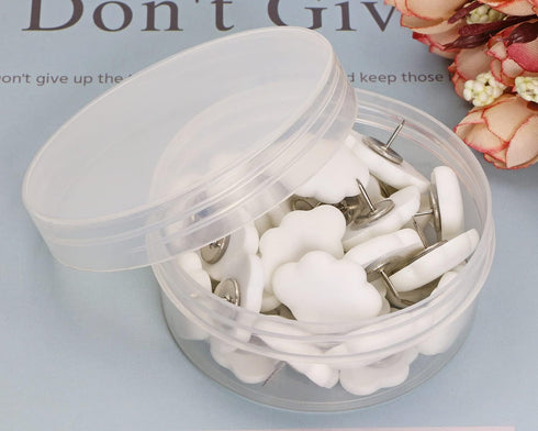 Decorative Cloud Push Pins, Cute Thumb Tacks for Cork Bulletin Boards, 30PCS for Wall Hanging Photos Memo DIY Craft