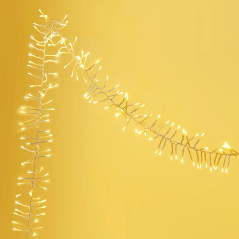 Cluster Christmas Lights, 800 LED 48FT Warm White Cluster Lights, Twinkle Christmas