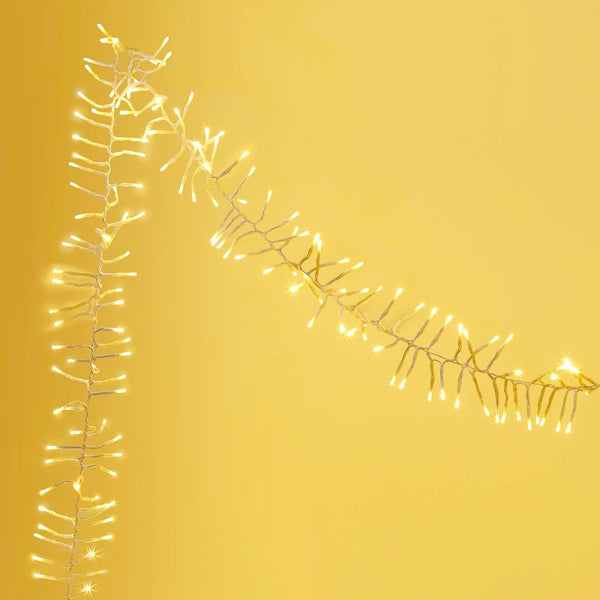 Cluster Christmas Lights, 800 LED 48FT Warm White Cluster Lights, Twinkle Christmas