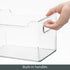 Closet, 4 Pack mDesign Deep Plastic Office Storage Bins with Handles for Organization in Filing Cabinet, or Desk