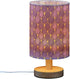 ALAZA Bedside Table Lamp for Bedroom Purple Mermaid Scales Nightstand LED Light Lamps with USB Port Linen Fabric Shade