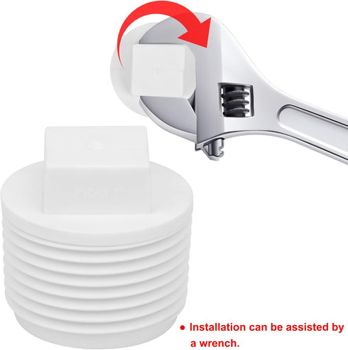 20Pack 1 Inch PVC Male Threaded Pipe End Cap, SCH40 PVC NPT Male Plug for Plumbing Water Line