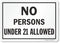 "No Persons Under 21 Allowed" Sign By SmartSign, 10" x 14" Plastic