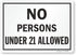 "No Persons Under 21 Allowed" Sign By SmartSign, 10" x 14" Plastic