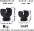 Pmsanzay 4 PackTwo Magnetic Base Mount, Flashlight Mounting Brackets, Strong magnets and Flexible clamp, Round Base