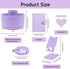 suniya Pen,Bookmark,Ect.22pcs Office Supplies,Purple Desk Accessories,Desk Organizer,Stapler,Tape Dispenser,Folding