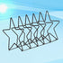 SUPVOX Iron Wire Bookend and Desk Organiser, Star Shaped Iron Art Book Rack, Black Metal Desktop Magazine Holder