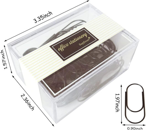 Jumbo Paper Clips, 50pcs 2inch Big Durable Rustproof Coated Paper Clips for Office Supply Accessories