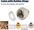 Hooshing 2PCS Faucet Hose Adapter, 1/2 Female to 3/8 Male Reducer Compression Brass Pipe Fitting with Washers