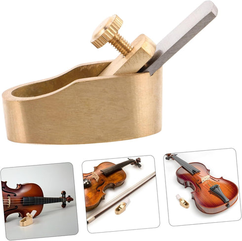 Toyvian Micro Brass Thumb Planer Tool for Violin Making Precision Mini Hand Planer for Woodworking Ergonomic Grip