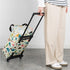 Vdaxvme Sturdy Portable Grocery Cart Bag Spacious Waterproof Shopping Bag with Wheels For Household And Outdoor Use