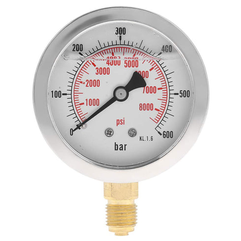 Hydraulic Pressure Test Kit with 6 Couplings, 3 Hoses and 3 Pressure Gauges 25/40/60Mpa for Excavator Machinery