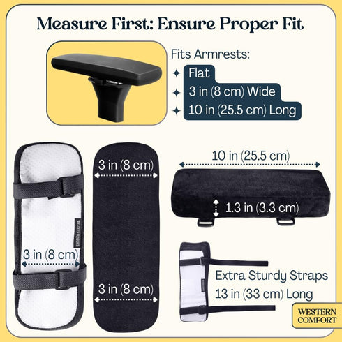 Office Chair Arm Pads, Soft & Comfortable Memory Foam Arm Rest Covers for Desk & Gaming Chairs