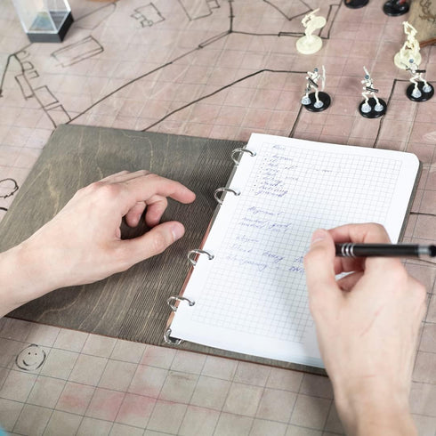 SMONEX Blank Notebook - Blank Grid & Lined Journal for Game Notes, Tracking, Drawing, DnD Accessories Kit