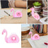 SEWACC Pink Flamingo Tape Dispenser with Clear Tape, Decorative Flamingo Shaped Washi Cutting Tool