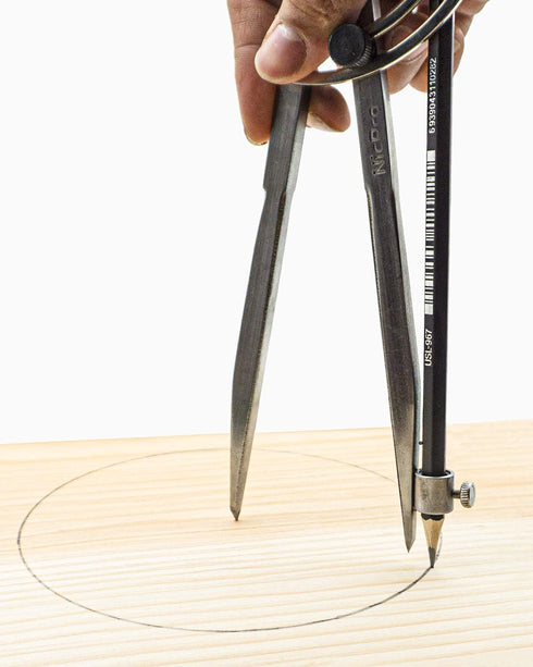 Nicpro 8 Inch Compass for Woodworking with Wing and Pencil Holder, Professional Carpenter Compass for Geometry