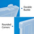 Mickiewicz 4 Pack A4 Paper Storage Box, 8.5 x 11 Plastic Portable Project Case for Scrapbook, Office, Craft Supplies