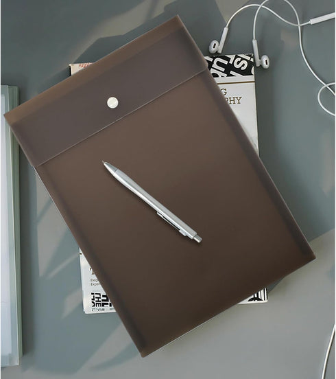 VANRA Poly Vertical File Folders, Plastic Project Folder with Snap Button Closure for A4 Letter Size Paper (Pack of 5)