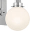 11.5 Inch 1 11.5x9x5.75 Kichler Hex Light Wall Sconce with Opal Glass in Chrome