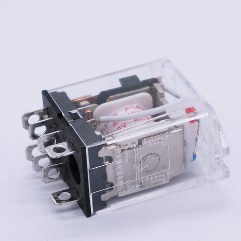 mxuteuk 2pcs DPDT Electromagnetic Power Relay JQX-13F-DZ-AC110V, 8 Pin, 10A, LED Indicator, AC 110V/120V