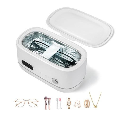 Generic Powerful Ultrasonic Cleaner for Jewelry, Eyeglasses, Watch & Brushes, 480ML Stainless Steel