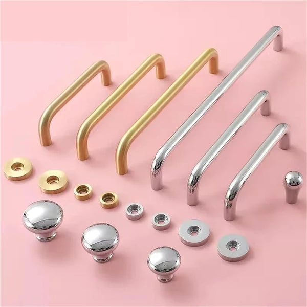 QQKIQPZB Chrome Long Furniture Handles Wardrobe Kitchen Cupboard Cloakroom Bedside Cabinet Handle 1Pcs(Orange)