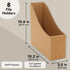 Juvale 8-Pack Kraft Paper Cardboard Magazine File Holder Boxes with Labels for Document Storage Organizer
