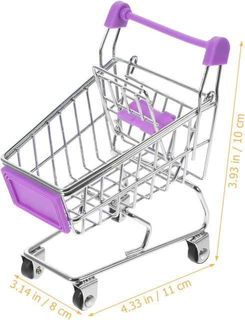 Compact Rolling Mini Shopping Cart - Versatile Office Organizer