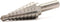 TEMO M35 Cobalt Double Flute Step Drill, 9 Size, 1/4 Inch To 3/4 Inch, 3/8 Inch Shank