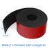 WochiTV Adhesive Solid Rubber Strips, 2" Wide x 1/16" Thick x 180" Long Self Stick Black Neoprene Rubber Rolls Perfect for DIY Insulation Cushion Gasket, Sealing, liner, Weather Striping