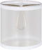 Aspen Creative 31404 Small Clip-On Drum Lamp Shade in Silver, 5" Top x 5"